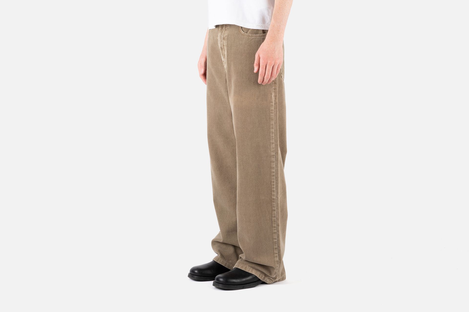 Corduroy Washed Semi Wide Pants